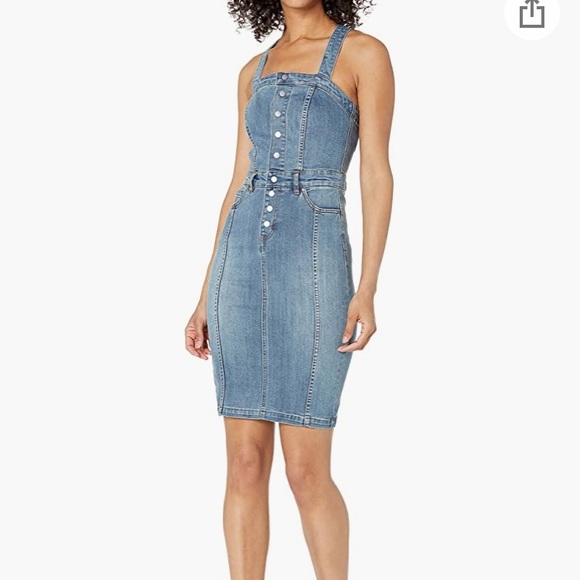 William Rast Serena Cross Strap Denim Dress - Picture 6 of 7